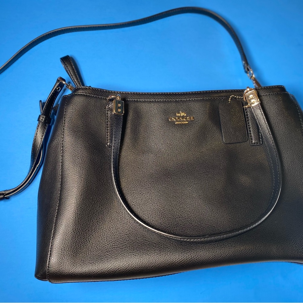 Coach Black Leather Shoulder Bag